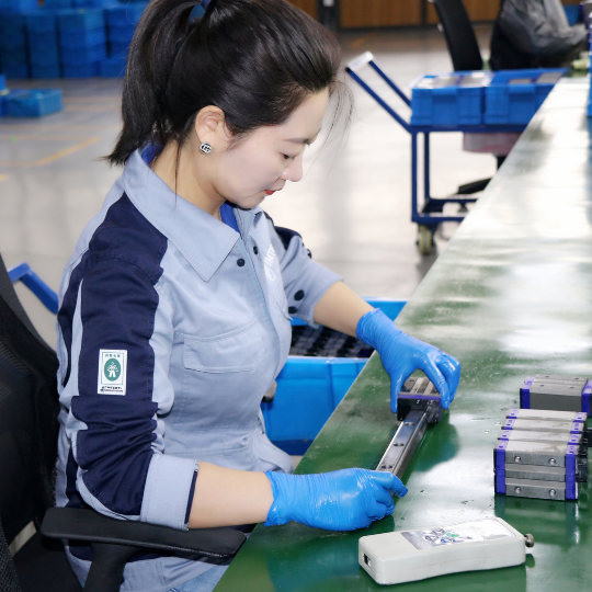 Carefully Installation Assembly Line of IMTEK Linear guide blocks